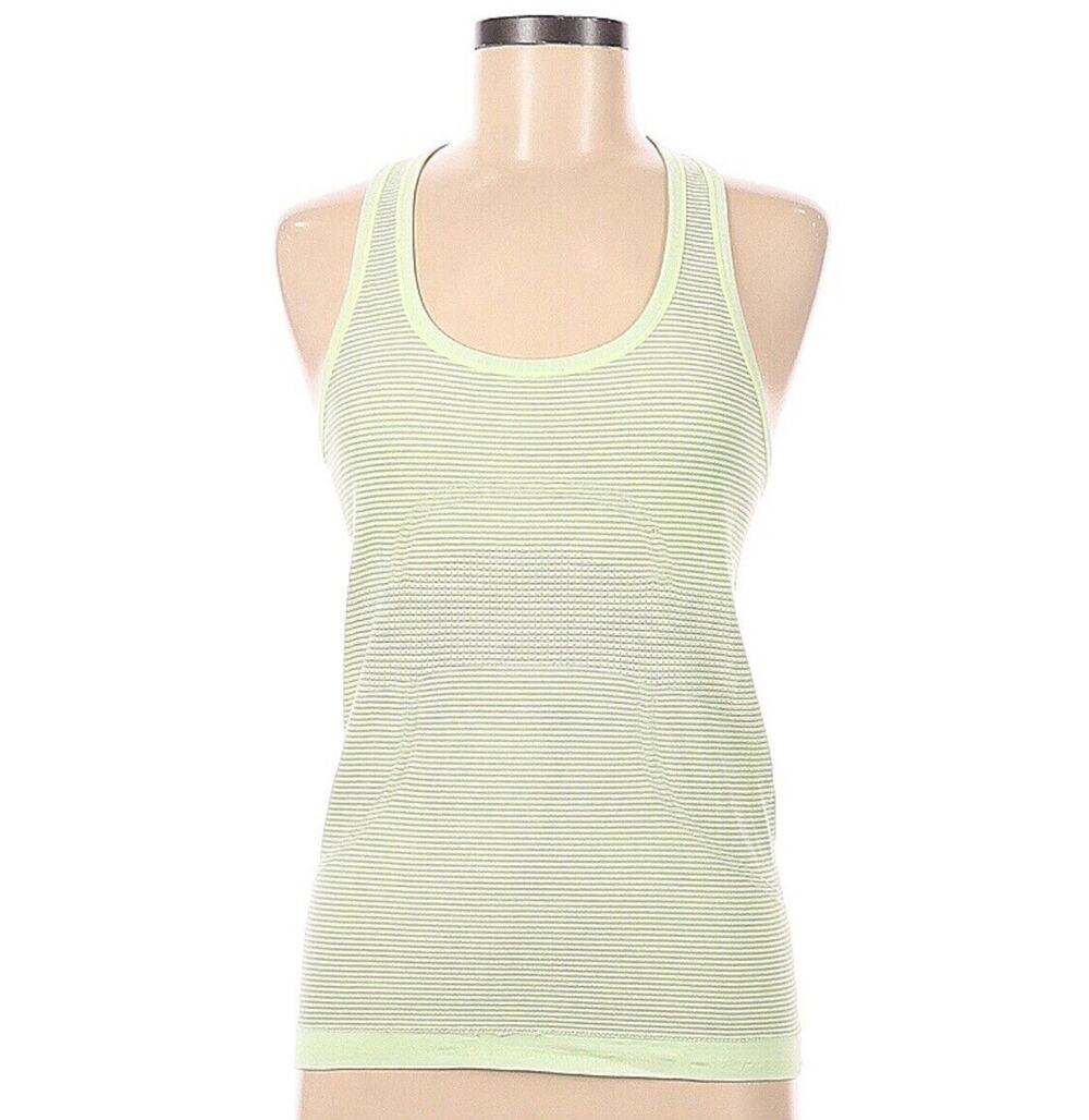 Lululemon Heathered Clear Mint Ray Yellow Green Swiftly Tech Racerback Tank 6
